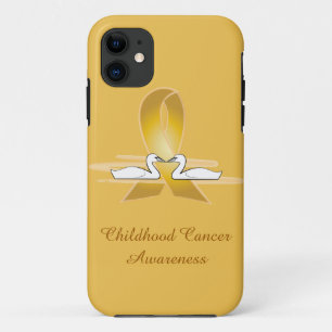 Koolstof voor kinderkanker met swans iPhone 11 hoesje