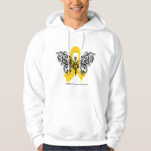 Koolstof voor kinderkanker Tribale Butterfly Hoodie