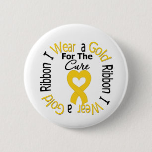 Koolstof voor kinderkanker voor de kuur ronde button 5,7 cm