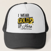 Koolstof voor kinderkanker voor mijn heldtal trucker pet (Voorkant)