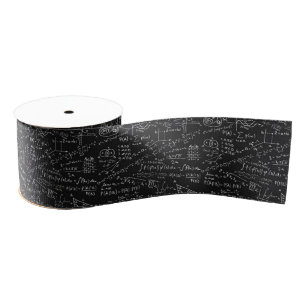 Koolstof - Zwarte en witte Wiskunde Grosgrain Lint