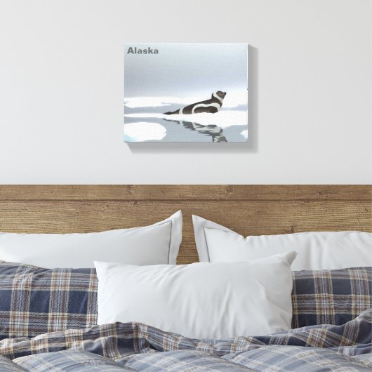 Koolstofafdichting op ijs canvas afdruk (Insitu (Slaapkamer))
