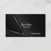 Koolstofelegant zwart visitekaartje (Voorkant)