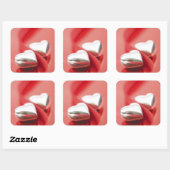 Koolstofharten Vierkante Sticker (Vel)