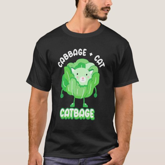 Koolstofkat Vegetarisch Kool T-shirt (Voorkant)