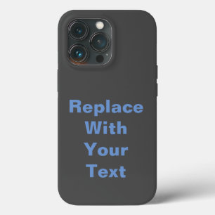 Koolstofkoptekst Voeg je eigen tekstvervanging toe iPhone 13 Pro Hoesje