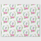 Koolstofolifant met glanzende wrapping cadeaupapier (Vlak)