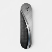 Koolstofvezel en geborsteld metaal 4 Skateboard (Voorkant)