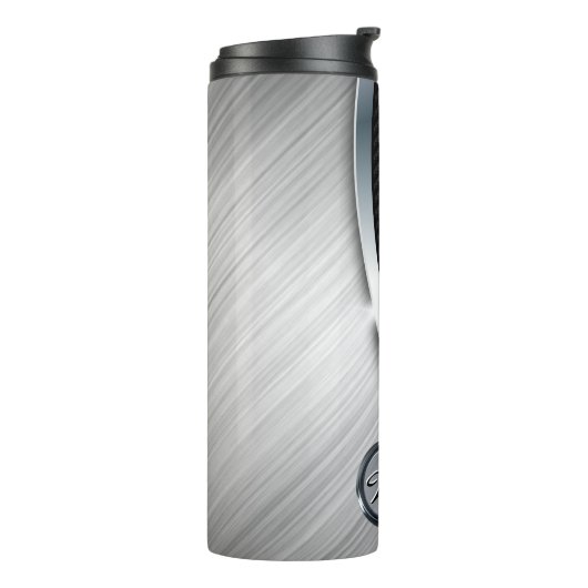 Koolstofvezel en geborsteld metaal 4 thermosbeker (Gedraaid links)