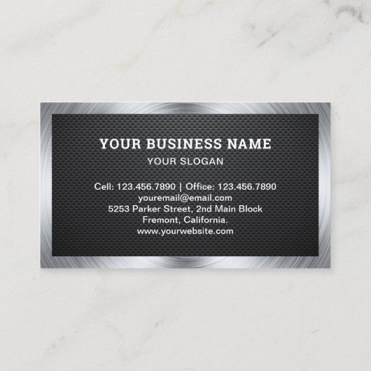 Koolstofvezel Hardware Power Tool Rode Boor Machin Visitekaartje (Achterkant)