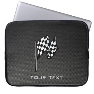 Koolstofvezel kijkt Gecontroleerde vlag Laptop Sleeve