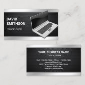 Koolstofvezel-laptop — Computer Reparation Technic Visitekaartje (Voorkant / Achterkant)