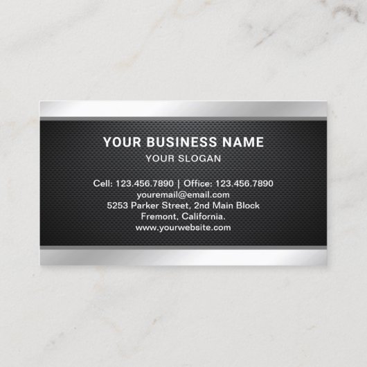 Koolstofvezel-laptop — Computer Reparation Technic Visitekaartje (Achterkant)