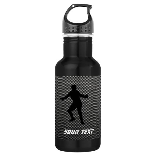 Koolstofvezel look Scherm Silhouet Waterfles (Voorkant)