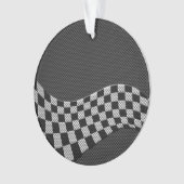 Koolstofvezel-raceafdruklezer Ornament (voorkant)