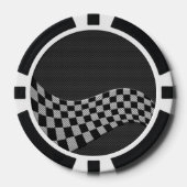 Koolstofvezel-raceafdruklezer Pokerchips (Voorkant)