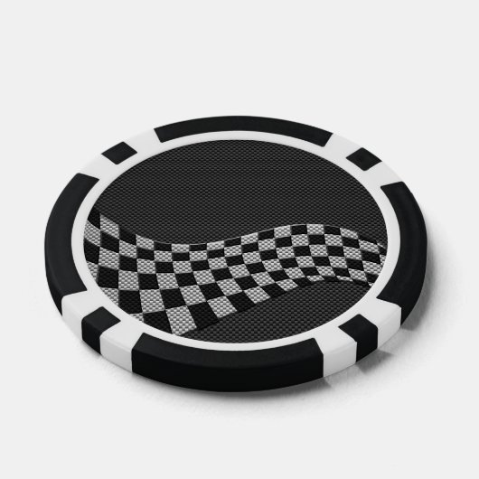 Koolstofvezel-raceafdruklezer Pokerchips (Enkel)