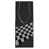 Koolstofvezel-raceafdruklezer Wijn Cadeautas (Achterkant)