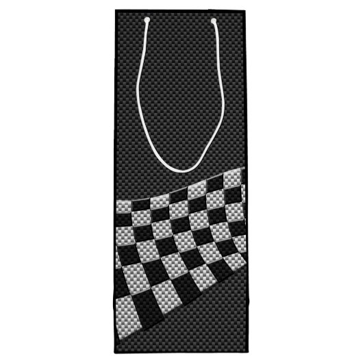 Koolstofvezel-raceafdruklezer Wijn Cadeautas (Achterkant)