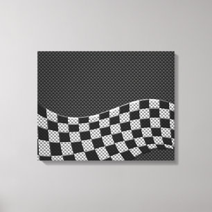 Koolstofvezel-racevoetdecor Canvas Afdruk