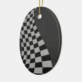 Koolstofvezel-racevoetdecor Keramisch Ornament (Links)