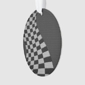 Koolstofvezel-racevoetdecor Ornament (voorkant)