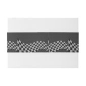 Koolstofvezel-racevoetdecor Uitnodigingen Wikkel (Achterkant Voorbeeld)