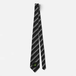 Koolstofvezel stijl met Monogram Stropdas
