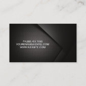 Koolstofvezel textuur donkere achtergrond visitekaartje (Achterkant)