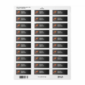 Koolstofvezel ziet er uit Flaming Football Etiket (Full Sheet)