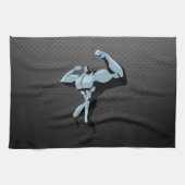 Koolstofvezel ziet er uit in Bodybuilder Theedoek (Horizontaal)