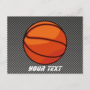 Koolstofvezel ziet er uit op Basketball Briefkaart