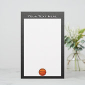 Koolstofvezel ziet er uit op Basketball Briefpapier (Staand voorkant)