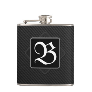 Koolstofvezel zwart Monogram Drink kolf Heupfles