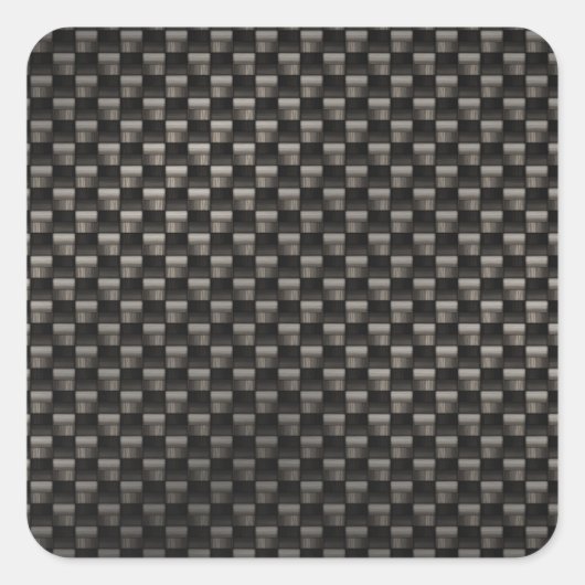 Koolstofvezeltextuur Vierkante Sticker (Voorkant)