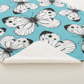 Koolstofvlinderpatroon Sherpa Deken (3/4)