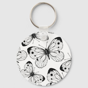 Koolstofvlinderpatroon Sleutelhanger