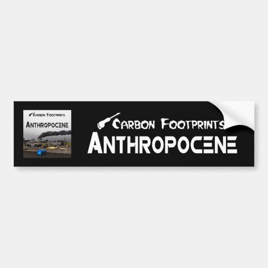 Koolstofvoetafdrukken - Antropoceen Bumpersticker (Voorkant)