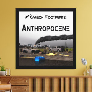 Koolstofvoetafdrukken - Antropoceen Canvas Afdruk