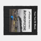 Koolstofvoetafdrukken - Antropoceen Fleece Deken (Voorkant (Horizontaal))