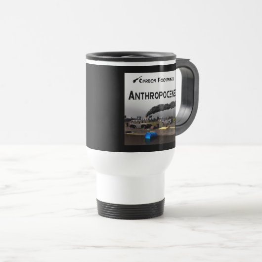 Koolstofvoetafdrukken - Antropoceen Reisbeker (Voorkant rechts)