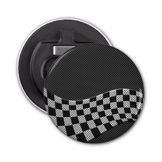 Koolstofvormer racegolfdecor button flesopener (Voorkant)