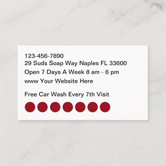 Koolstofwasthema Dubbelzijdige Visitekaartjes (Achterkant)