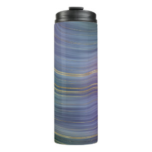 Koolstrata  Mooie Blauwe Paars en gouden Agate Thermosbeker