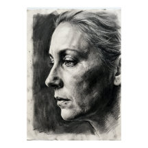 Kooltekening Poster | Expressieve Vrouwelijke Teke