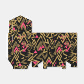 Kooltrendy faux goud glitter geometrisch patroon bedankdoosjes (Uitgevouwen)