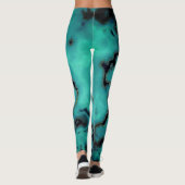 Kooltrendy turquoise marmer stone design leggings (Achterkant)