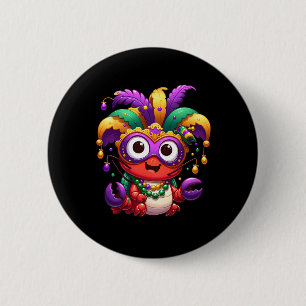 Koolvis Mardi Gras kostuum Masquerade Mannen WO Ronde Button 5,7 Cm