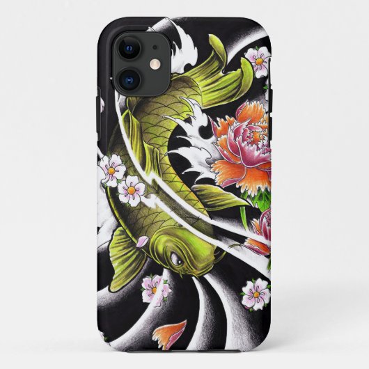 Koolvis, oraal japans zwarte inkt, gelukzali Case-Mate iPhone case (Achterkant)