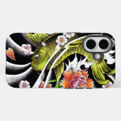 Koolvis, oraal japans zwarte inkt, gelukzali Case-Mate iPhone case (Achterkant (horizontaal))